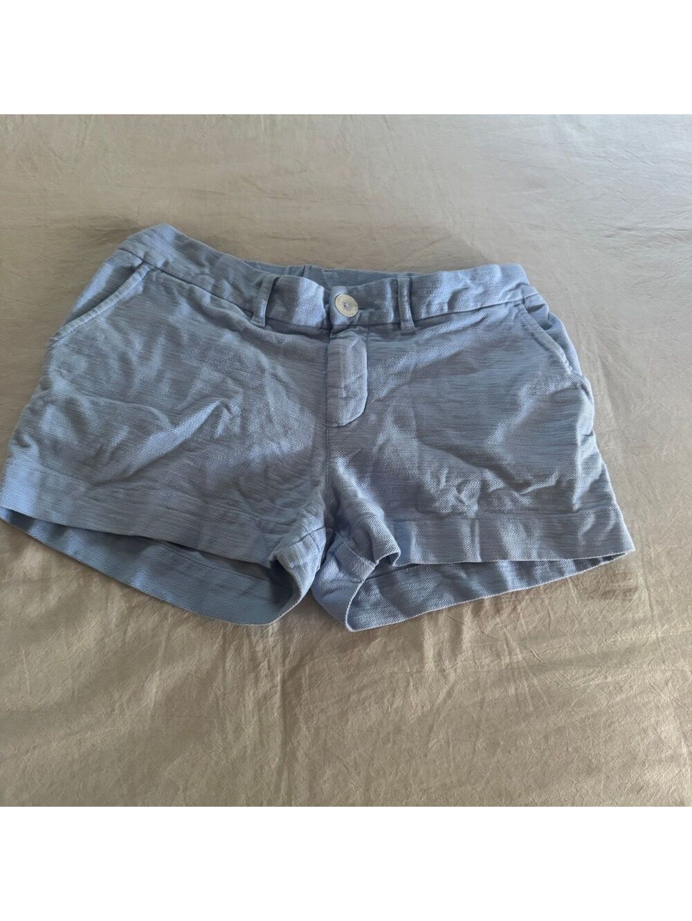 Chubbies The Ocean Views Cotton Spandex Low-Rise Shorts Light Blue Size 2